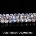 Premium grade 5A natural grey moonstone labradorite loose beads for DIY jewelry making - 3mm (Approx 108pcs) / 5A Natural Grey Moonstone