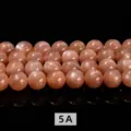 Premium natural Sunstone round beads 5A grade for professional DIY jewelry making - 4mm (Approx 90pcs) / 5A Natural Orange Moonstone