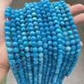 Stränge aus natürlichen blauen Steinperlen für DIY Armbänder und Schmuckherstellung Zubehör - 6mm (ca. 60 Stk.) / 5A Natürlicher Apatit in Larimar-Farbe