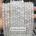5A natürliche weiße Selenit Edelstein Rundperlen für DIY Schmuck Armband Herstellung - 6mm (ca. 60 Stk.) / 5A Natürlicher Selenit