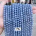 Hochwertige hellblaue Naturstein-Rundperlen für diverses DIY-Schmuckherstellungs-Zubehör - 6mm (ca. 60 Stk.) / 7A Natürlicher Angelit