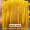Natürliche gelbe Honigwachs-Bernstein-Rundperlen für DIY-Armband-Schmuckherstellung - 4mm (ca. 90 Stk.) / Natürliches Bienenwachs