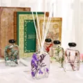100ml Difusor de Aromas Flores Botella de Cristal Plana Vintage Decoración - Nota para otras fragancias / Aproximadamente 100ml