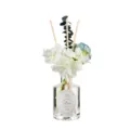 Reed diffuser gift set with white and blue artificial flowers and eucalyptus branches. - Blue Bluebell (Elegant Floral)