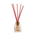 Festive red reed diffuser gift set with golden lid and aroma sticks for home interior decor. - Large Fortune Square Bottle (Fresh Mandarin)