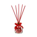 Red reed diffuser with sticks festive New Year gift home fragrance decorative glass bottle ornament - Peace and Joy (Mellow White Tea)