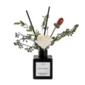 Difusor de aromas negro retro sin llama con flores secas y rosa de madera para el hogar. - Té Darjeeling