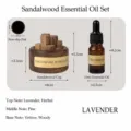 Holz Diffusor Set mit Schwarznussholz Becher, 10ml Öl und Matte für Aromatherapie Zuhause. - 10ml Ätherisches Öl Set - Französischer Lavendel