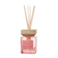 Diffuseur de parfum en verre rose de 500ml avec bouchon en bois et tiges pour la maison. - Flacon rose - Jasmin élégant / 500ml
