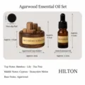 Set aus Holz Diffusor und ätherischem Öl mit Schwarznussholz Becher für Aromatherapie Raumduft - 10ml Ätherisches Öl Set - Hilton
