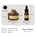 Schwarznuss Holz Diffusor Set mit 10ml ätherischem Öl Pfirsich Oolong Duft für Zuhause. - 10ml Ätherisches Öl Set - Weißer Pfirsich Oolong