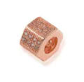 Nahaufnahme Detail von Zirkonia Roségold Würfel DIY Charm Schmuck Perlen Zubehör - Weiße Zirkonia Hohe Säule / Roségold