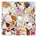 Detalle de pegatinas de animales de granja lindos, calcomanías de vinilo impermeables. - 60 Piezas/Paquete / Animales de Granja A