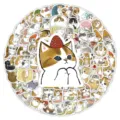 Niedliche Cartoon Katzen wasserdichte Aufkleber Set, 100 Stk süße Kätzchen Sticker für Tagebuch. - 100 Stück/Packung