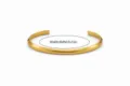 6mm minimalist gold stainless steel open cuff bangle for men with beveled design - 6MM Wide Minimalist Prism Style (TB13002) / 6mm Width / Gold