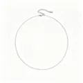 Minimalist stainless steel thin chain necklace with adjustable extender in silver finish - Silver