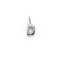 Silver stainless steel bubble letter D pendant for personalized DIY jewelry creation - Pendant Only (Letter D) / Silver