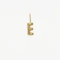 Polished gold bubble letter E pendant charm in stainless steel for DIY necklaces - Pendant Only (Letter E) / Gold