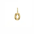 Gold-plated stainless steel bubble letter O pendant charm for DIY necklaces or bracelets - Pendant Only (Letter O) (Without Chain) / Gold