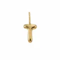 Pendente lettera T in oro lucido stile bolla per collane fai da te - Lettera T / Oro