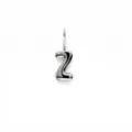 High-quality polished silver stainless steel balloon bubble letter Z pendant charm for DIY - Bubble Letter Pendant (Pendant Only - Letter Z) / Silver