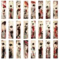24er Set vintage japanische Geisha Lesezeichen, ästhetische Kunst Lesehilfen für Bücher. - Die Geisha / 24 Stk. Packung (3.9x15cm)