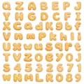 Vista detallada de 62 pegatinas creativas de letras y números de galletas para diario. - Pegatinas de letras de galleta - 62 hojas (original)