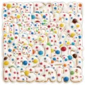 Pegatinas de alfabeto y números de galleta estilo coreano ins pack creativo de diario - Letras de dónut con lunares blancos - 62 hojas (original)