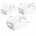 Panier de rangement de bureau en plastique pour organiser les cosmetiques de maison. - S / Blanc