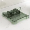 Support de couvercle de casserole pliable vert transparent et range-cuillère de comptoir. - Vert Transparent