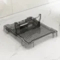 Support de couvercle de casserole pliable noir transparent pour plan de travail. - Noir Transparent