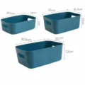 Plastik Aufbewahrungskorb Desktop Organizer Set haushalt buero kosmetik aufbewahrung behaelter - Blau