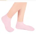 Pink silicone moisturizing heel socks anti-cracking foot care breathable elastic socks - Pink