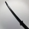3D gravity telescopic samurai sword toy, black plastic spiral retractable blade toy. - Black