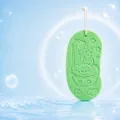 Kinder Badeschwamm Grün Süßes Cartoon Kaninchen Design Weicher Exfoliierender Schwamm - Grün