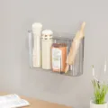 Boite de rangement murale en acrylique transparent pour cuisine salle de bain organiseur - Blanc Clair