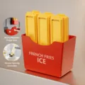 Ensemble de bac à glaçons frites créatif moule à glace magnétique pour réfrigérateur - Ensemble de bacs à glaçons magnétiques