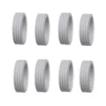 Housses de roue de valise en silicone gris, 8 pcs protections silencieuses anti-usure. - Lot de 8 / Gris