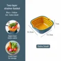 Panier d'égouttement double couche avec design bicolore, idéal pour laver les fruits. - XS
