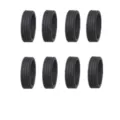 Housses de roue de bagage en silicone protections silencieuses valise résistantes à l'usure - Lot de 8 / Noir