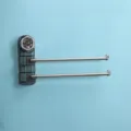 Porte-serviettes rotatif a double barre avec ventouse sans perçage pour salle de bain. - Double barre / Gris Transparent