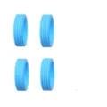 Lot de 4 housses de roue de valise en silicone bleu clair pour réduction de bruit - 4 Pièces/Paquet / Bleu