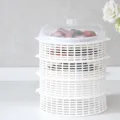 Couvercle de nourriture en plastique à 5 niveaux boîte de rangement légumes cuisine - 5 Couches / Blanc