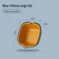 Grand panier d'égouttage en plastique double couche pour laver les legumes et fruits - L