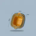 Ensemble de 6 paniers égouttoirs double couche bleu et jaune, passoire de cuisine durable. - Ensemble de 6 Pièces