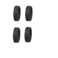 Housses de protection en silicone pour roues de valise de voyage roulettes silencieuses 4pcs - 4 Pièces/Paquet / Noir