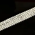 Professionelle facettierte weiße Howlith-Steinperlen für die DIY-Schmuckherstellung - 20cm Länge / 8mm Packung