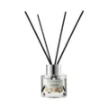 Klarglas-Reed-Diffusor-Set mit Goldtropfen-Etikett und fünf schwarzen Aromatherapiestäbchen - Westin Weißer Tee (Naturfarbe) / 50ml