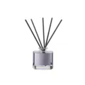 Set difusor de aromas minimalista con etiqueta lavanda y varillas negras de fibra - Shangri-La (Lila claro)