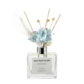 Aroma Raumdiffusor mit blauer Rose, quadratische Glasflasche 120ml für schöne Dekoration. - Ozeanliebe / 120ML